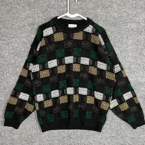 Vintage Protege Color‎ Block Multicolor Men Size M USA MADE Sweater